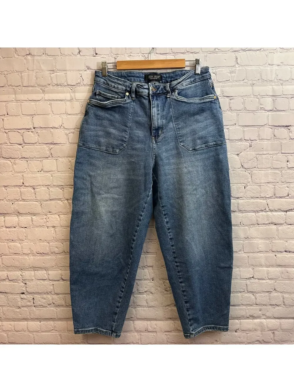 Judy Blue High Waisted Barrel Stitch Thru Pocket Blue Jeans Women's 16W